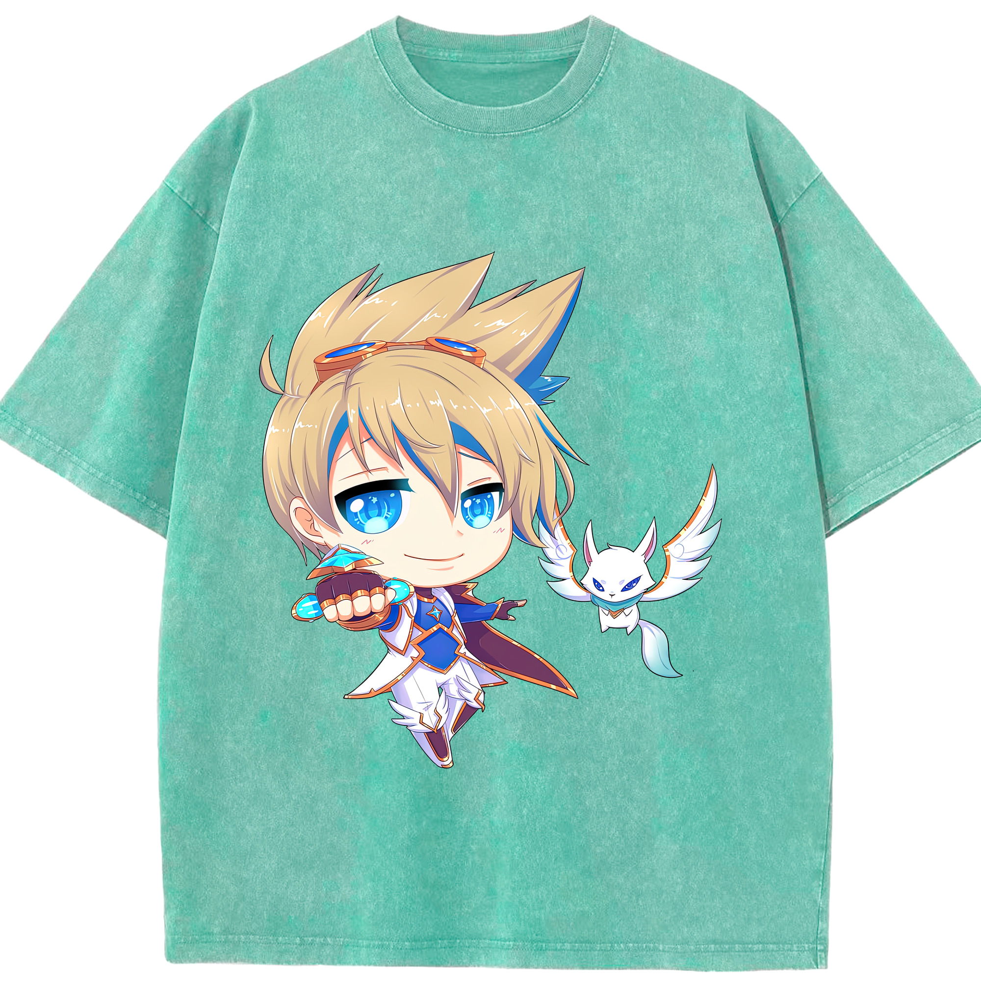 リーグ・オブ・レジェンド League of Legends LOL 綿100% ヴィンテージ風 半袖Tシャツ（フロントプリント）